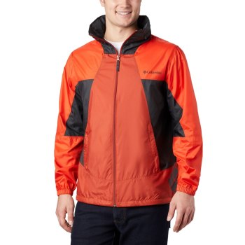 Columbia Jas Heren, Point Park Windbreaker Rood DonkerGrijs, 15XRYVIOJ